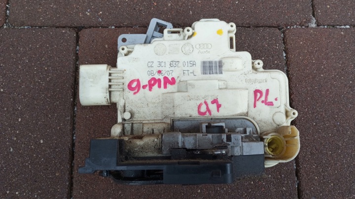 фото №1, Замок двері лівий перед 9 pin-- vw passat b6 superb ii audi q7 4l 3c1837015a