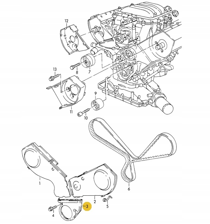 фото №1, Захист розподільний вал ремінь audi 100 a6 c4 a8 cabrio купе 2.6 2.8 078109127a