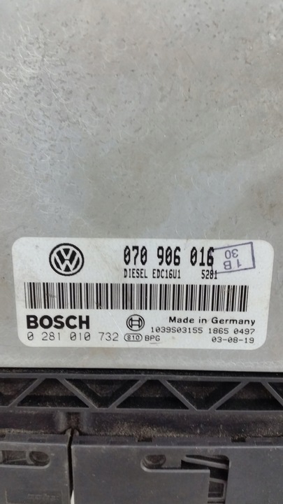 фото №8, Компьютер ecu блок управления двигателя vw t5 2.5 tdi