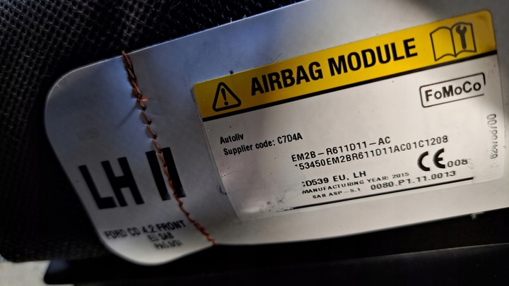 фото №6, Ford s-max mk2 подушка подушка безопасности сиденья левая