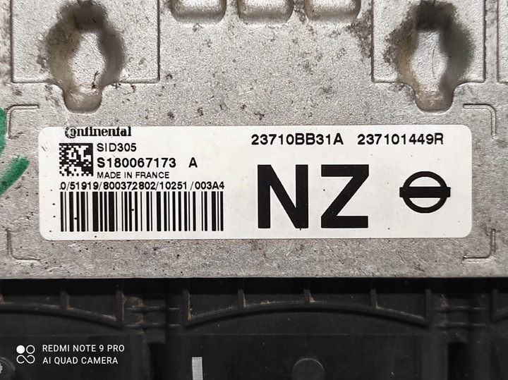 фото №9, Комп'ютер блок керування двигуна 23710bb31a nissan qashqai i j10 рестайлінг 1.5 dci