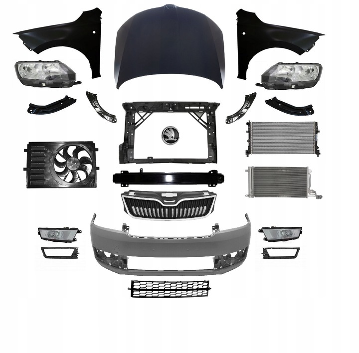 фото №1, Skoda rapid перед капот крыло лампа бампер pas