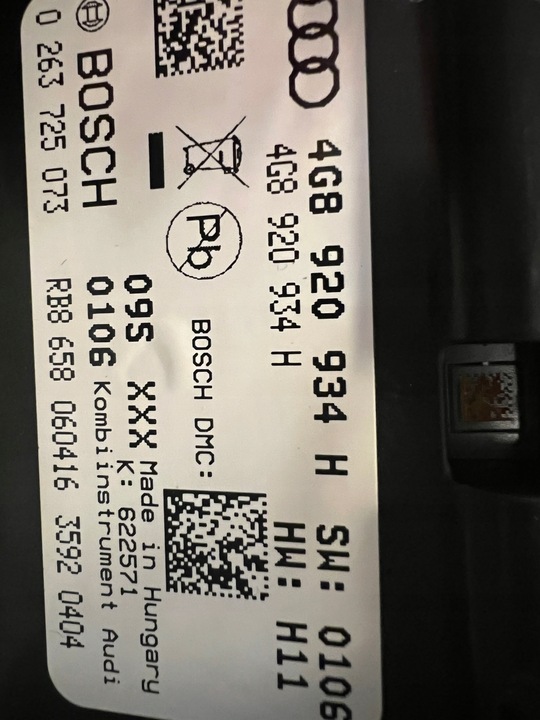 фото №4, Audi a7 a6 рестайлінг 4g8920934h tdi спідометр  прилади 44km