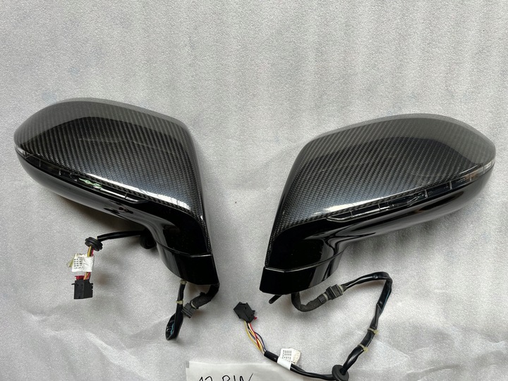 фото №1, Audi a7 rs7 c7 рестайлинг зеркало карбон левая 12 pin оригинал 4g8857419