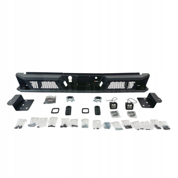 фото №16, Бампер заднє off-road ohio + скоба + led ford f-150 f150 2015-2020