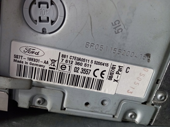 фото №3, Радіо blaupunkt ford оригінальний номер 5s7t-18k931-aa