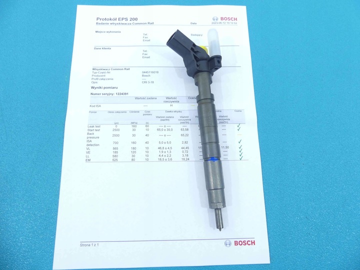 фото №1, Тест інжектор kia sportage iii 0445116018 2.0