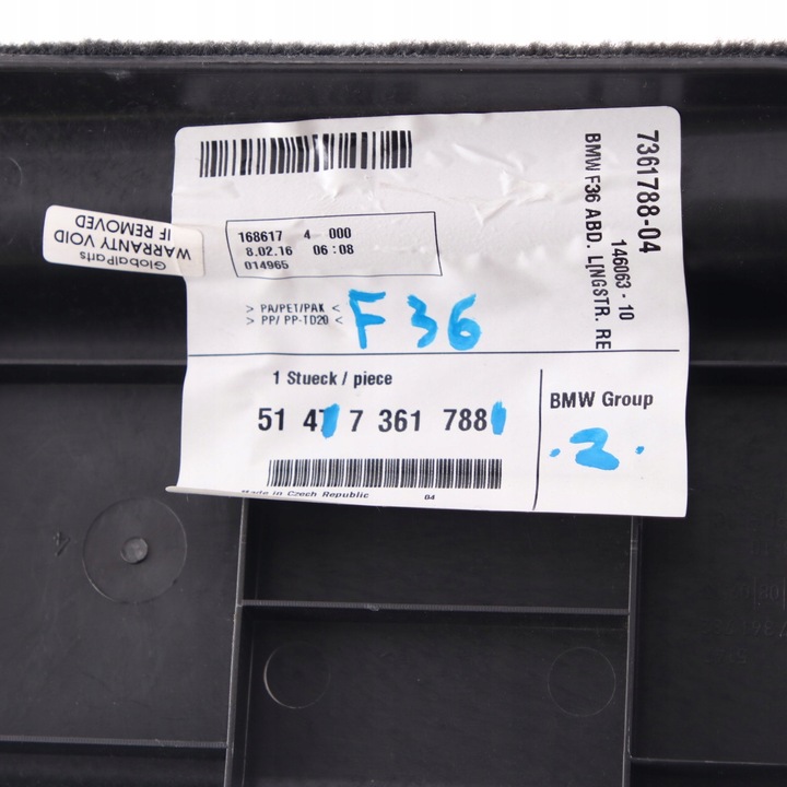 фото №11, Bmw f36 боковина оббивка багажника 7361788