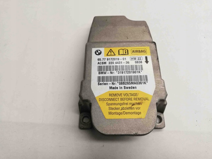 фото №1, Модуль подушка безпеки bmw 5 e60 9172019 2.0l дизель 130kw 2008