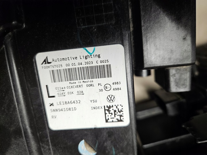 фото №9, Vw tiguan ii рестайлинг 5nn полный led iq лампа левая правая 5nn941082 5nn941081