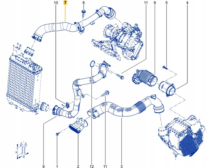 фото №10, Шланг інтеркулер renault експрес van 1.3 tce