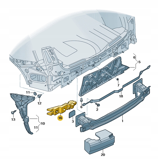 фото №1, Нове оригінальні audi оригінальний номер наповнювач з піна 80a807666