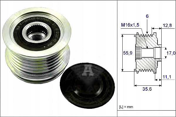 фото №2, Колесо пасове генератора vw ina