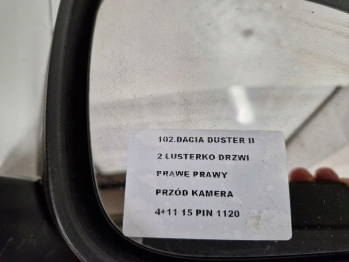 фото №8, Dacia duster 2 ii зеркало дверь правая камера ассистент 4+11 15 pin