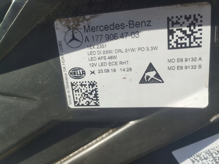 фото №9, Фара левая полный led mercedes a-klasa w177 a1779064703