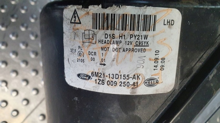 фото №10, Лампа перед ліва ксенон ford s-max galaxy mk2 6m21-13d155-ak 06-