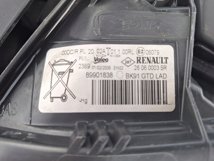 фото №12, Renault laguna 3 iii 07-13 бампер перед капот лампа крило teknd 2.0 dci