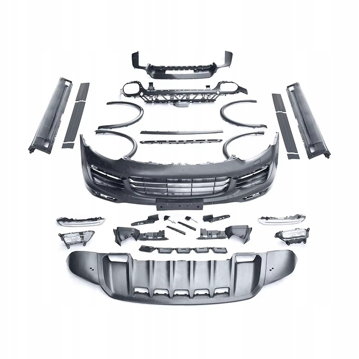 фото №1, Porsche cayenne бампер + набір gts dokladek 2015-2017 led світла gts