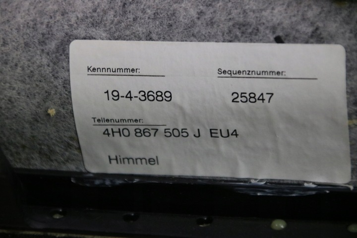 фото №9, Audi a8 d4 4h потолок чёрная стойки комплект