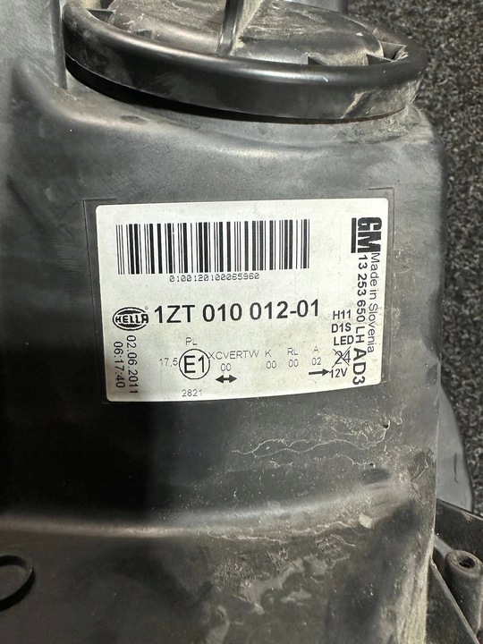 фото №9, Opel astra j 4 iv 09-15 лампа bi-xenon led правая перед передняя 1zt010012