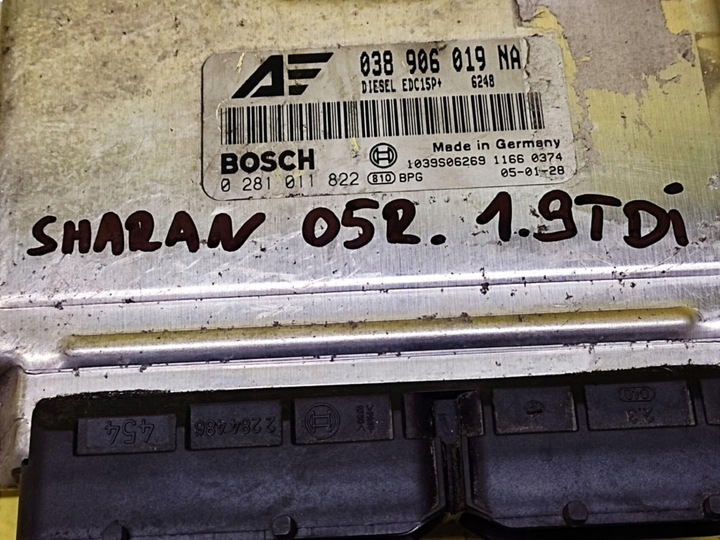 фото №5, Vw sharan i 1.9 tdi блок управления двигателя 0281011822
