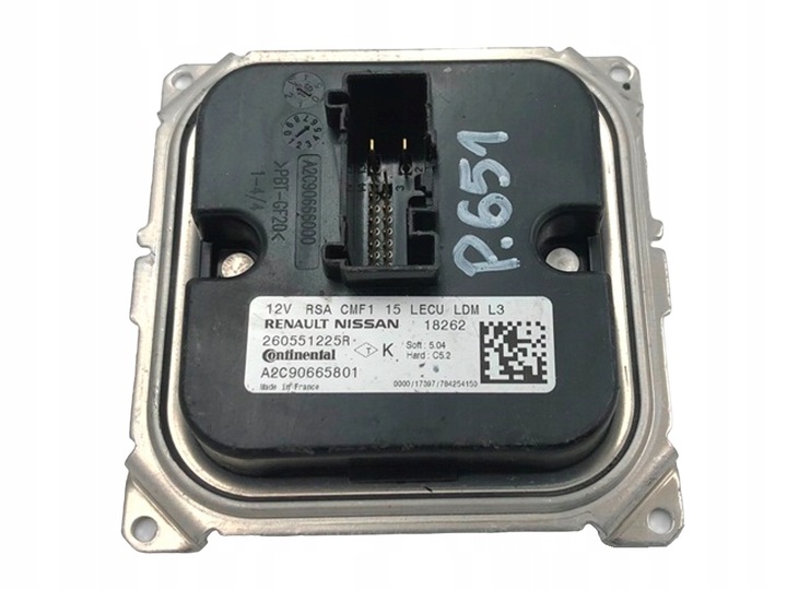 фото №1, Модуль led drl 260551225r infiniti renault nissan mercedes benz 260556623r