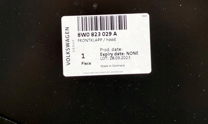 фото №10, Капот крышка двигателя audi a4 s4 rs4 8w 8w0823029a новая org