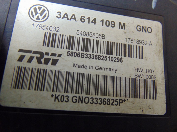 фото №16, Насос abs vw passat b7 1.6 tdi 3aa614109m
