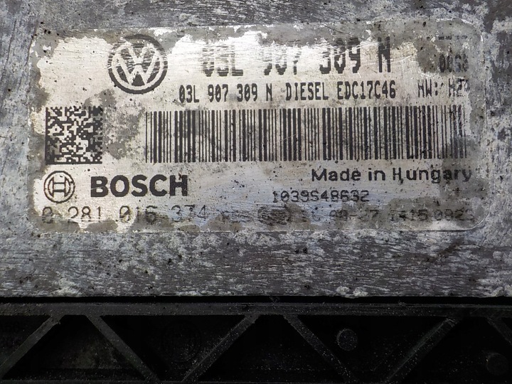 фото №7, Passat b7 2.0 tdi компьютер двигателя 03l907309n