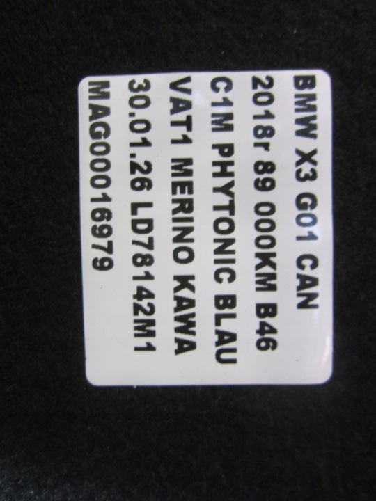 фото №9, Bmw x3 b46 g01 пол багажника покрытие чёрная 51477445821 7445821