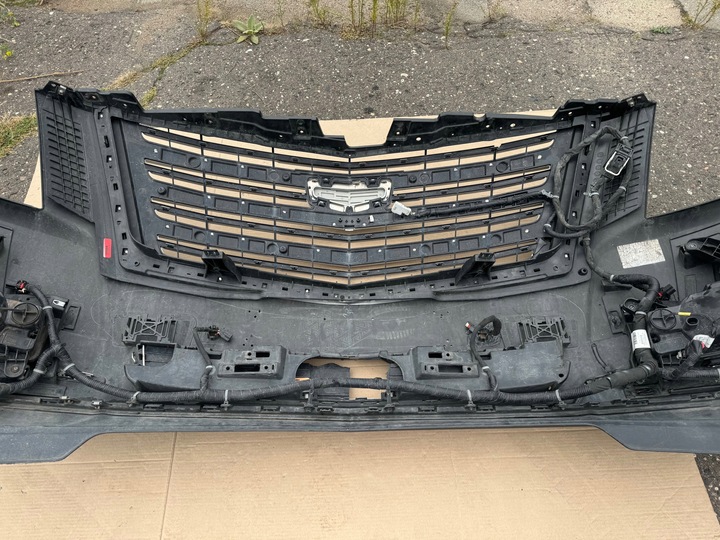 фото №13, Бампер cadillac escalade 15-20 решётка галоген планки установка оригинал