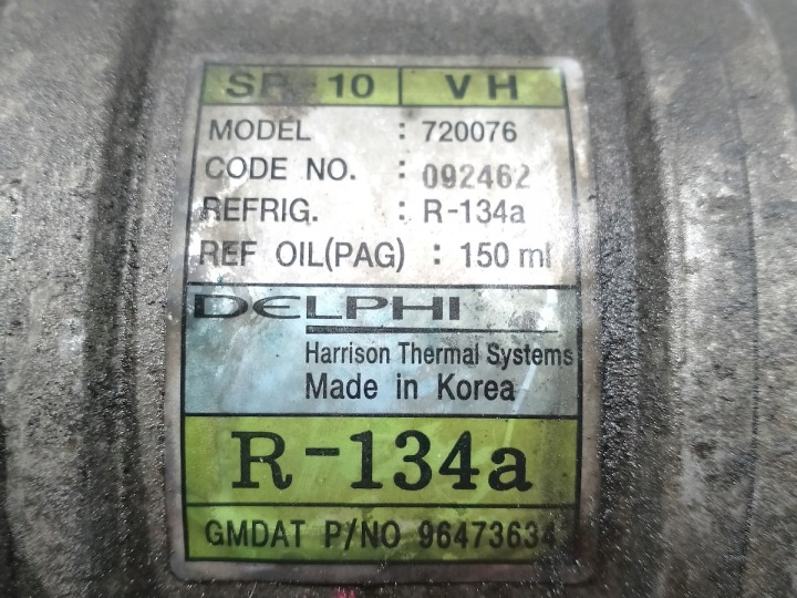 фото №6, Насос, компрессор кондиционера chevrolet kalos 1.2 бензин 96473634 r-134a