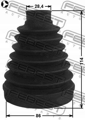 фото №6, Захист шарнір привідного внутрішнього 86x114x28.4 febest 1215-dmt