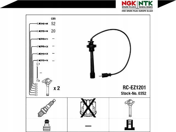 фото №2, Набір провід запалювання mazda 323 f vi 323 s