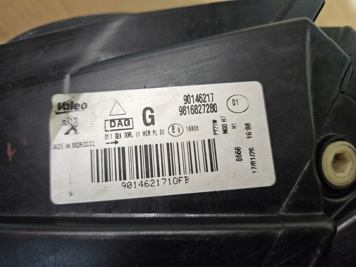 фото №6, Peugeot rifter лампа левая правая линза led 9816827280 9816827180