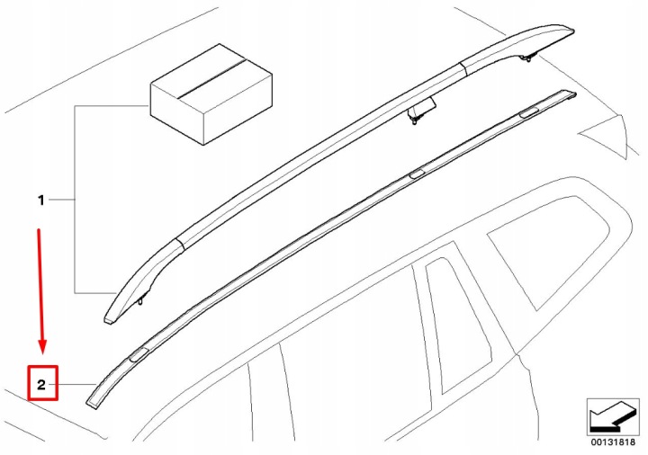 фото №10, Bmw x3 e83 правый roof полоса trim 51133413250 3413250