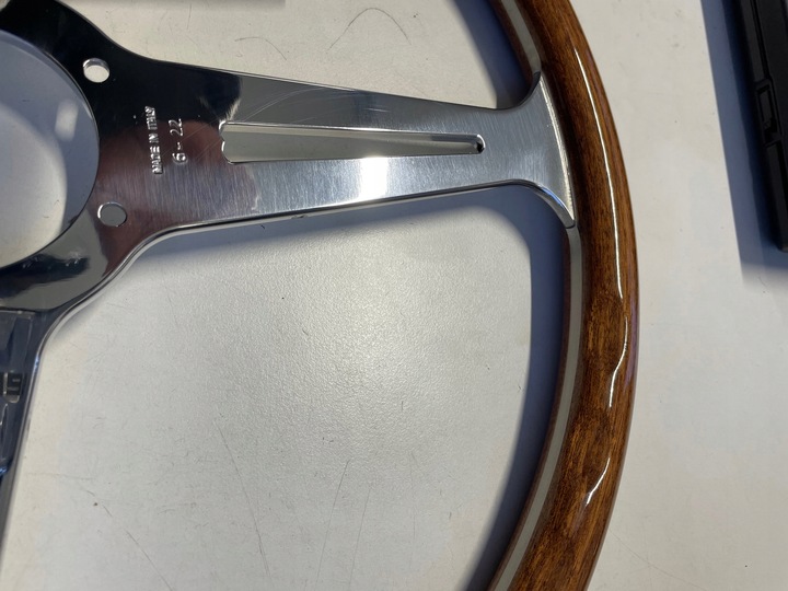 фото №14, Руль деревянная 37cm włoska классика