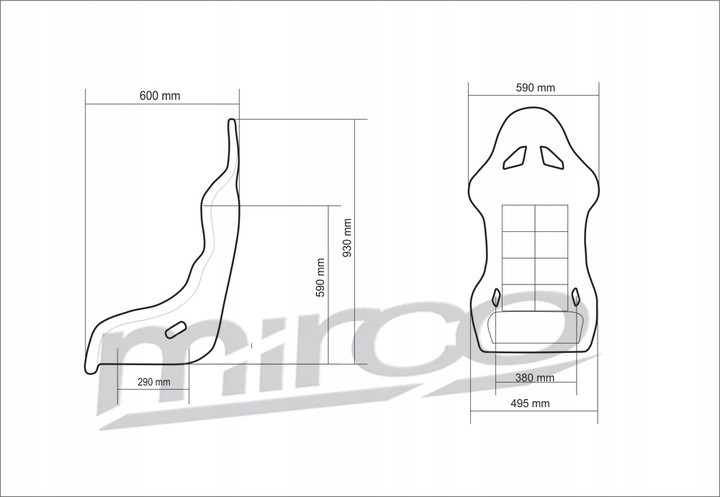 фото №7, Сидіння спортивний rajdowy kubełkowy mirco gt fia 2030 гомологація чорний