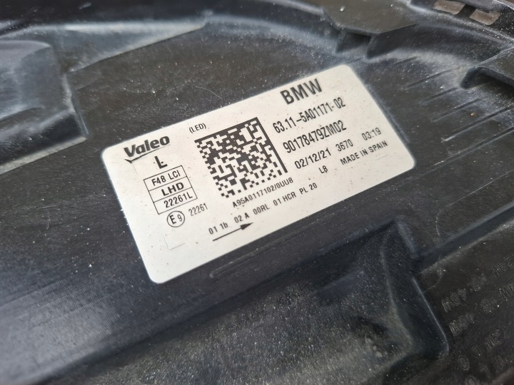 фото №10, Лампа передня bmw 1 f48 рестайлінг lci повний led оригінал гарний стан