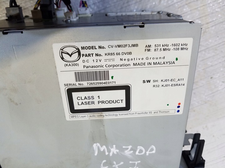 фото №5, Радио cd навигация mazda cx5 cx-5 kr8566dv0b