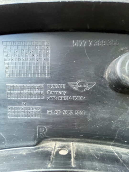 фото №11, Mini countryman f60 pdc планка накладка крила права передня 51777389366
