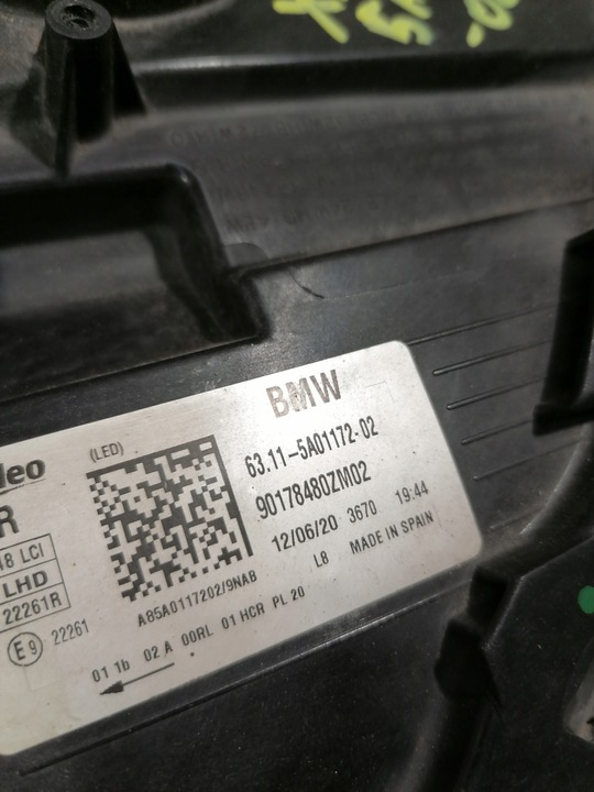 фото №13, Bmw x1 f48 lci лампа полный led правая 5a01172-02