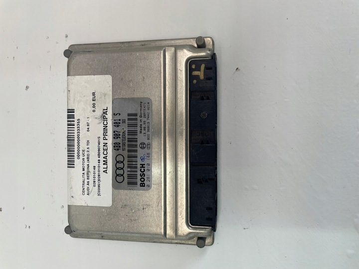 фото №1, Компьютер двигателя vag 4b0907401s 0281010148