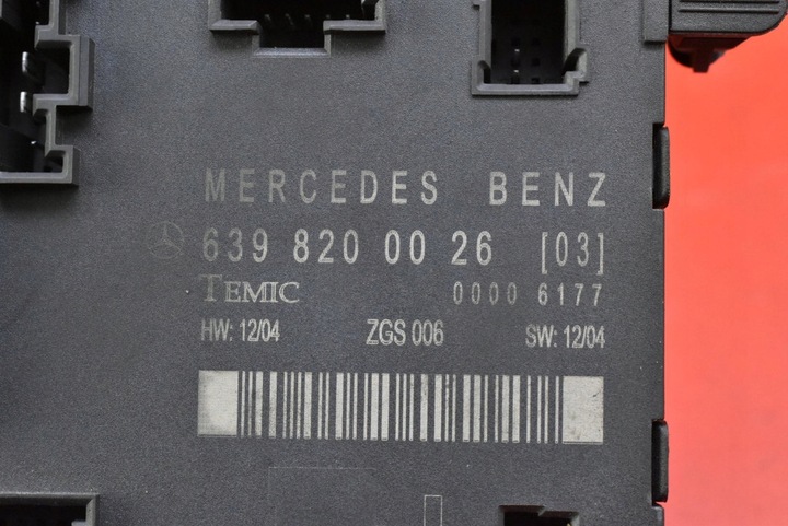 фото №7, Блок керування модуль двері лівий a6398200026 mercedes vito w639 03-10