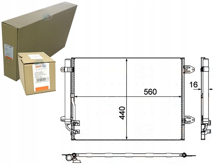 фото №1, Behr hella конденсатор радиаторов кондиционера e vwa5