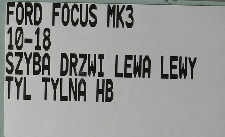 фото №3, Стекло дверь левая левый зад задняя ford focus mk3 10-18 hb