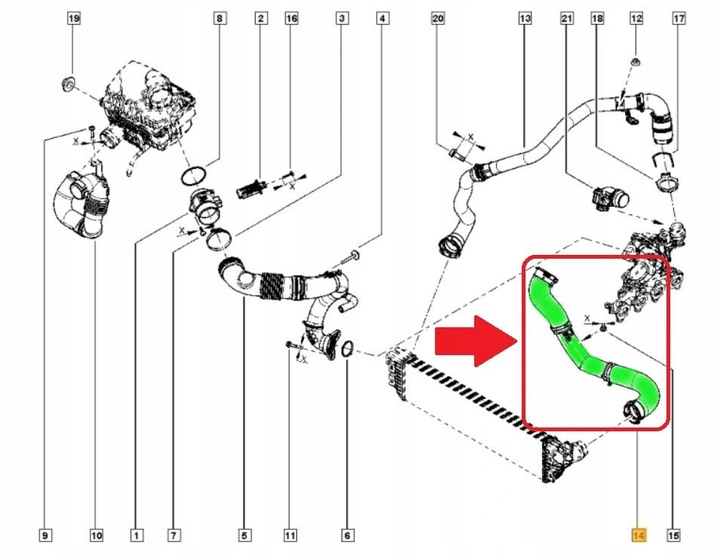 фото №10, Труба turbo renault master iii 2.3 dci 144600588r