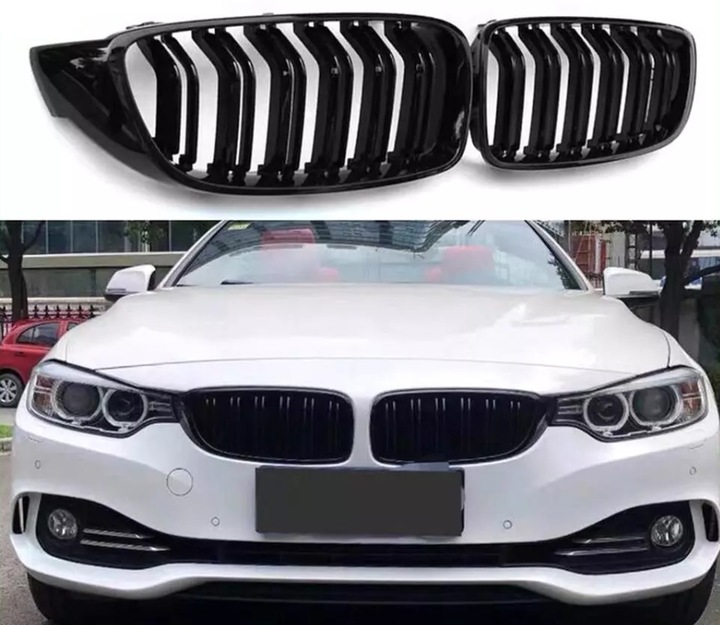 фото №12, Bmw f32 f33 f36 2013-2018 решётки радиатора решётка радиатора решётка чёрный блеск ala m4