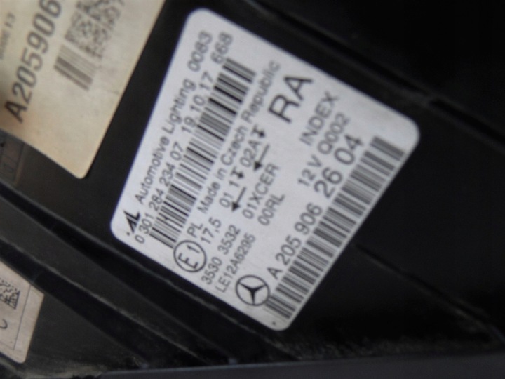 фото №12, Mercedes w205 205 лампа правая led high performance