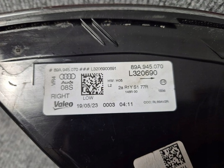 фото №10, Лампа задняя зад правая - audi q4 e-tron 89a 21- полный led